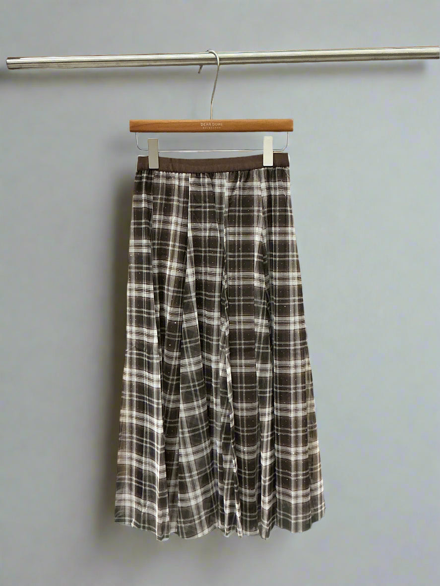Mary Checked Tulle Skirt