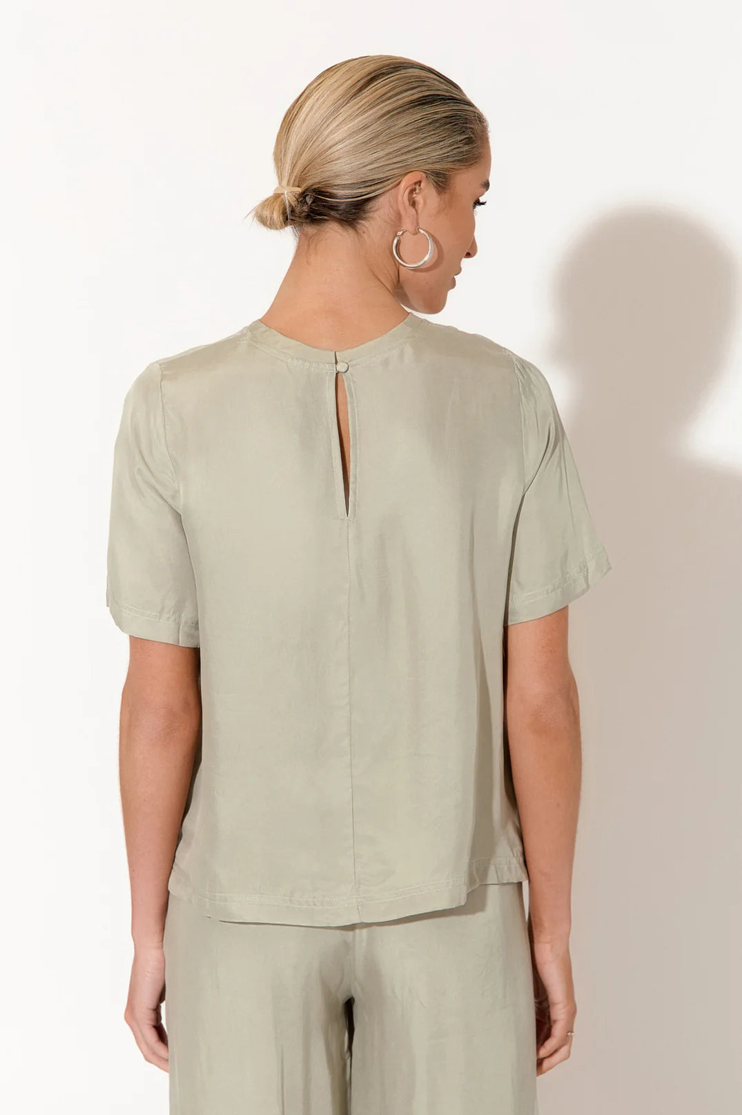Arden Cupro Top (Sage Green)
