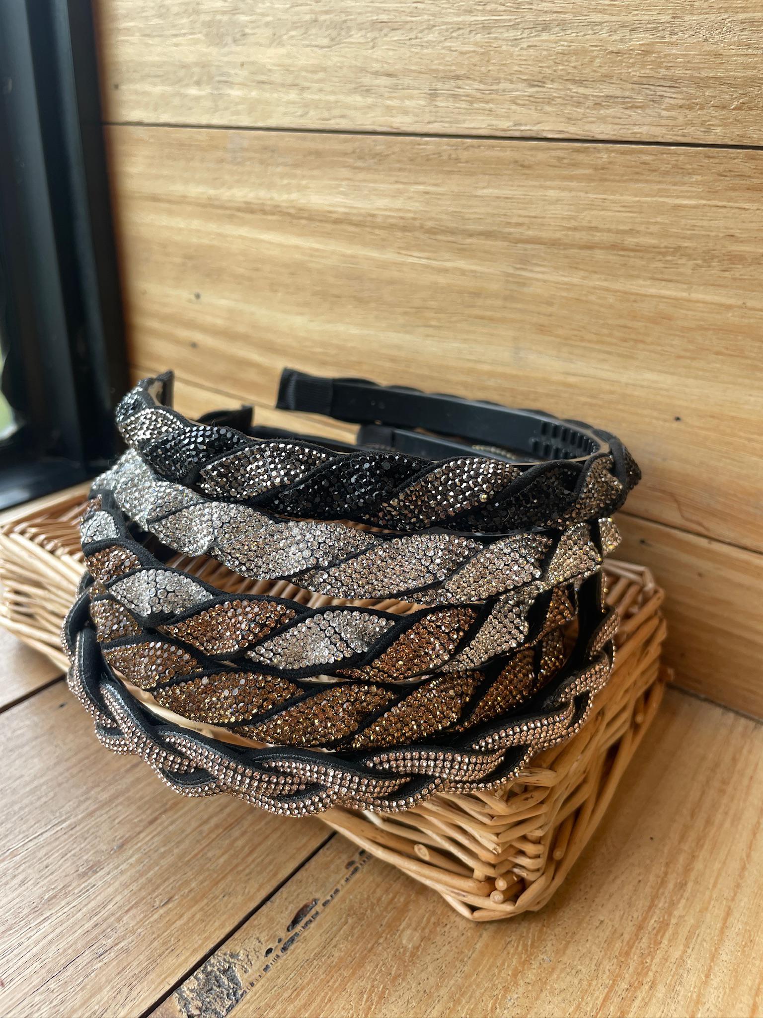 Braided Diamanté Headband