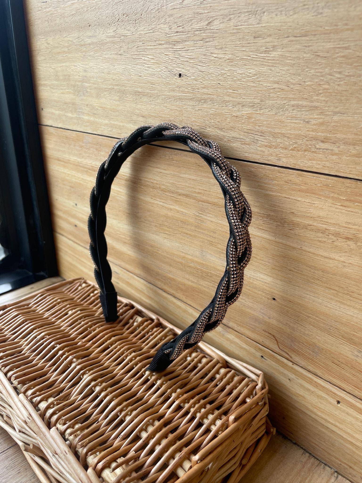 Braided Diamanté Headband