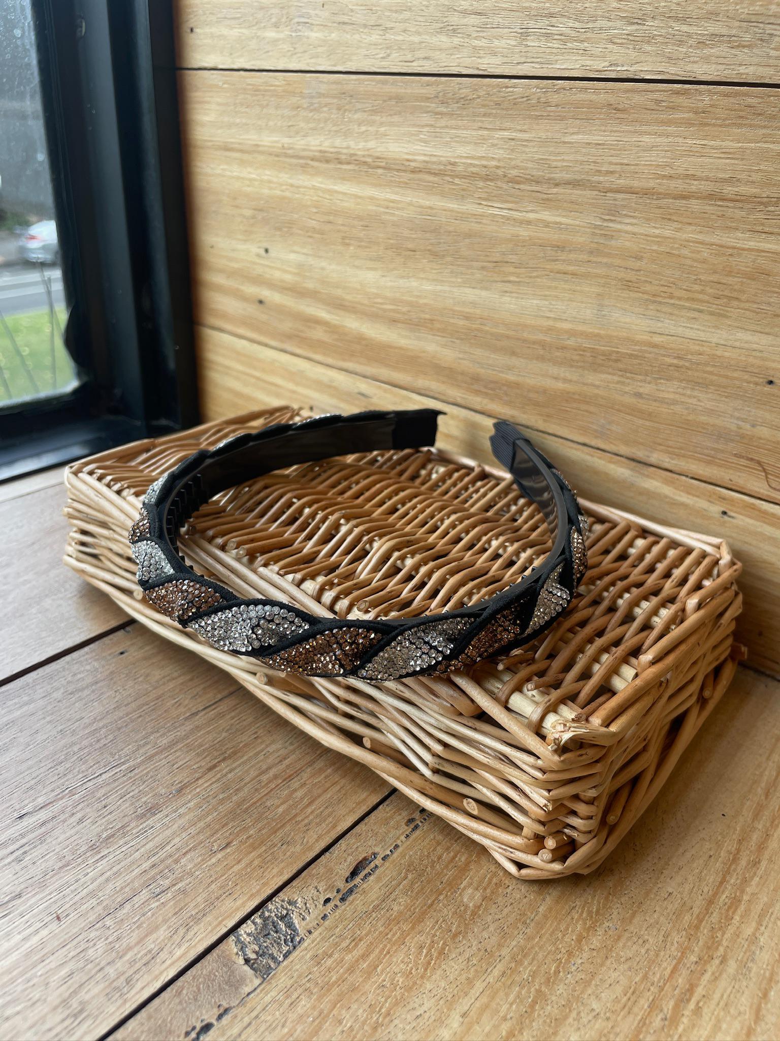 Braided Diamanté Headband