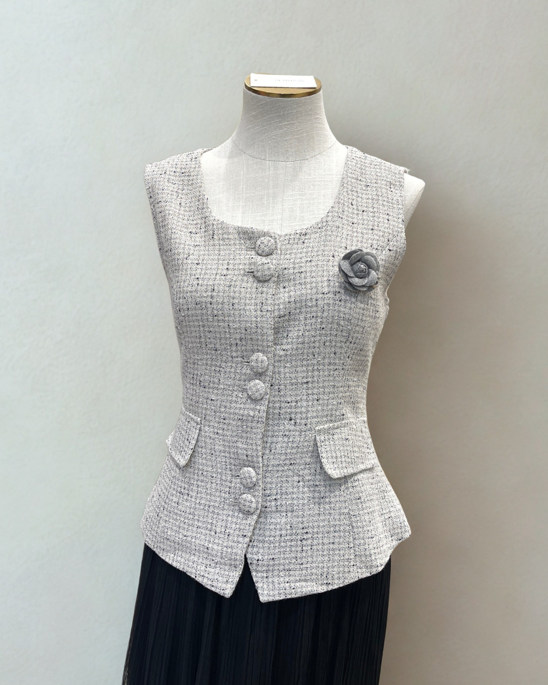 Angelina Tweed Vest