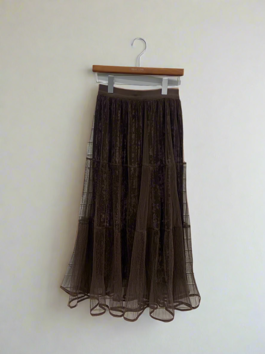 Beatrice Velvet Tulle Skirt