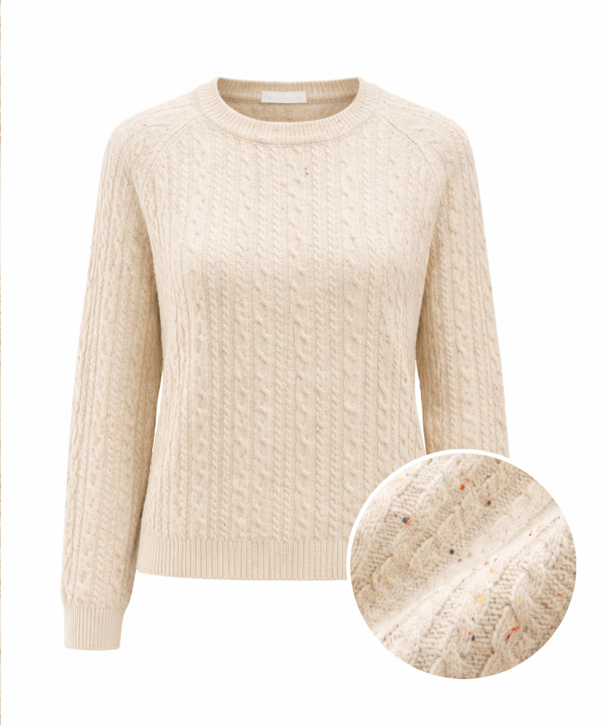 Confetti Cable Knit Jumper with Scarf