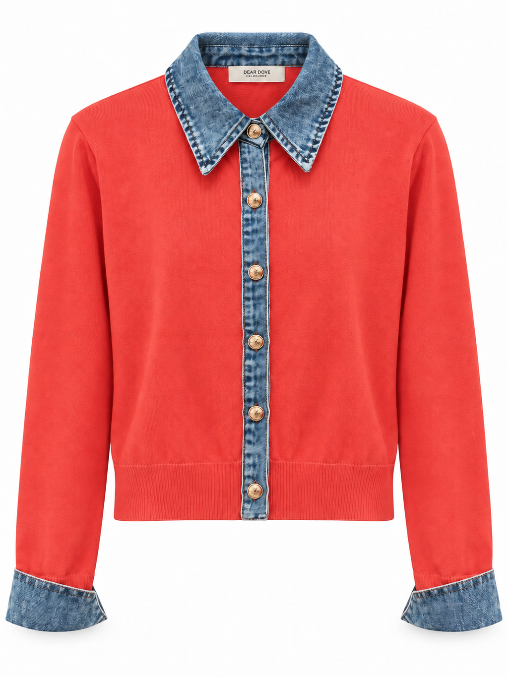 Spring Denim Knit Shirt