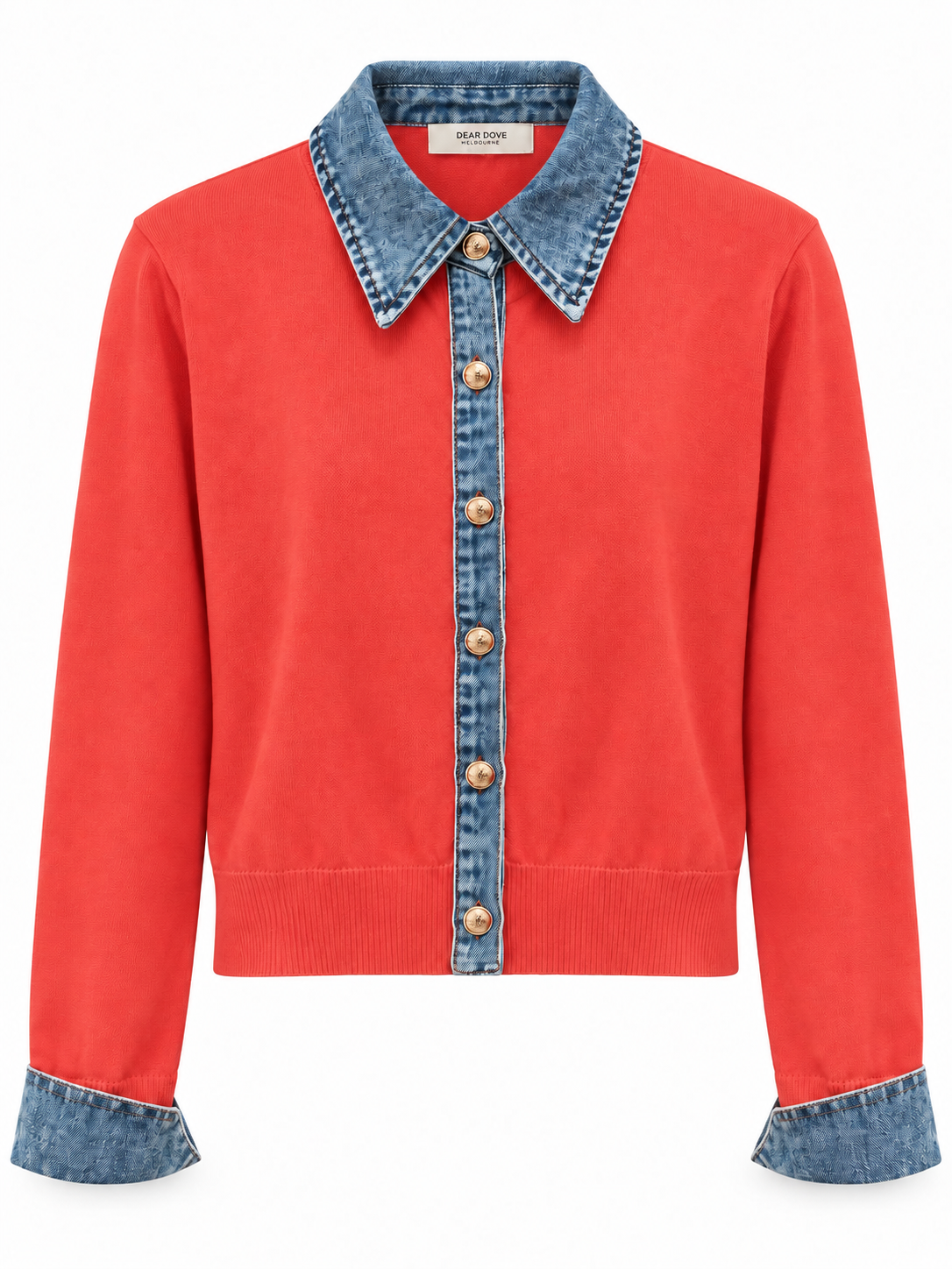 Spring Denim Knit Shirt