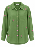 Gianna Embroidered Linen Shirt