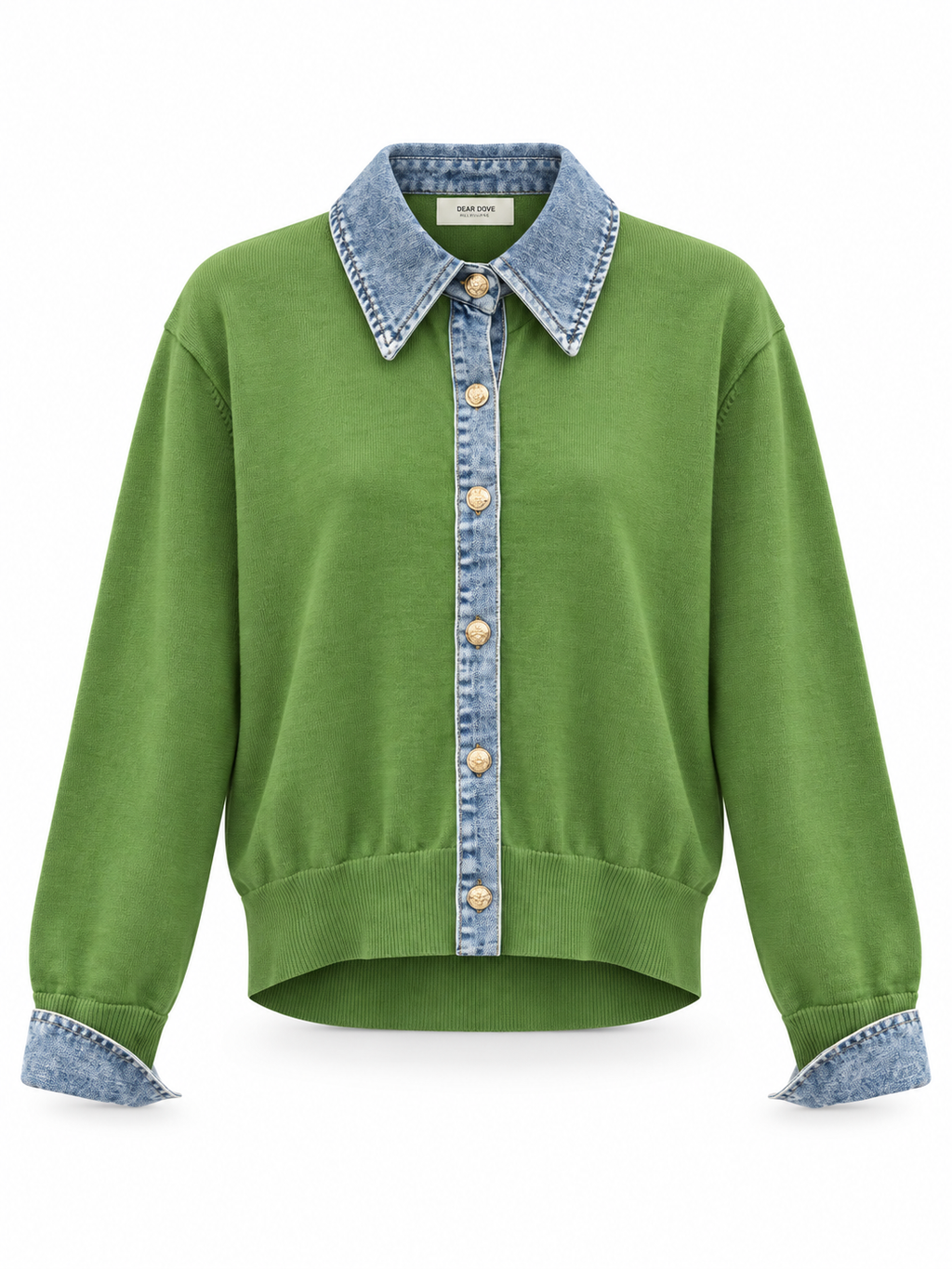 Spring Denim Knit Shirt