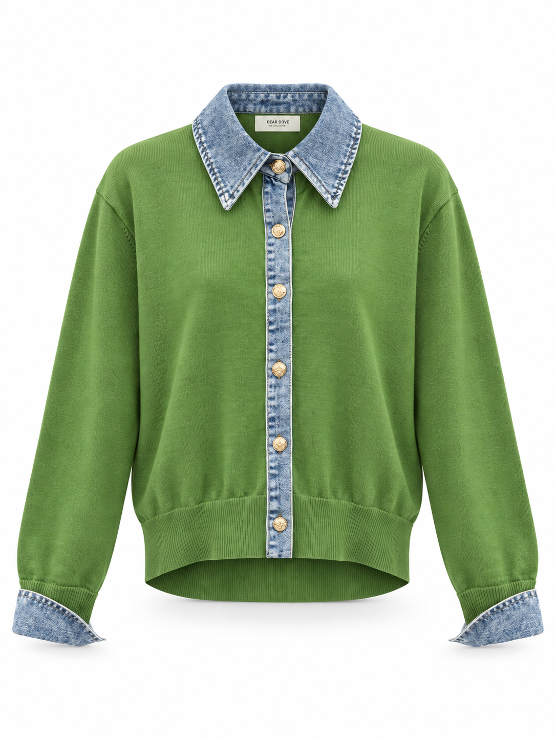 Spring Denim Knit Shirt