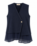 Navy Stitch Vest