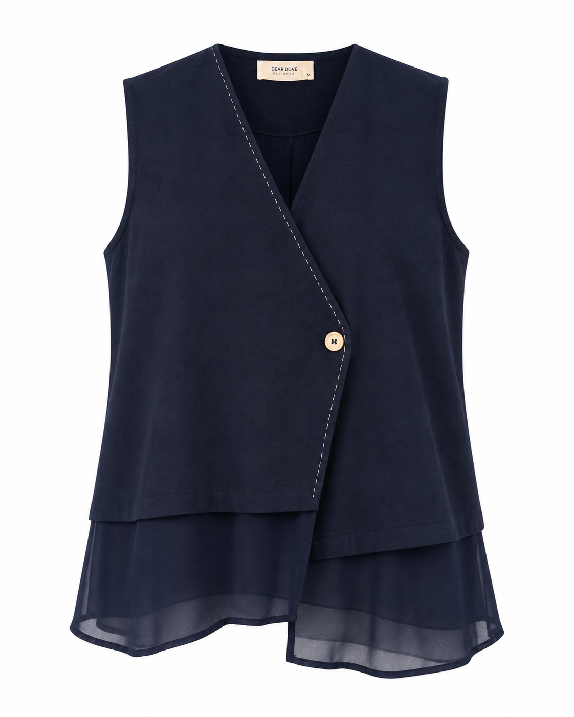 Navy Stitch Vest