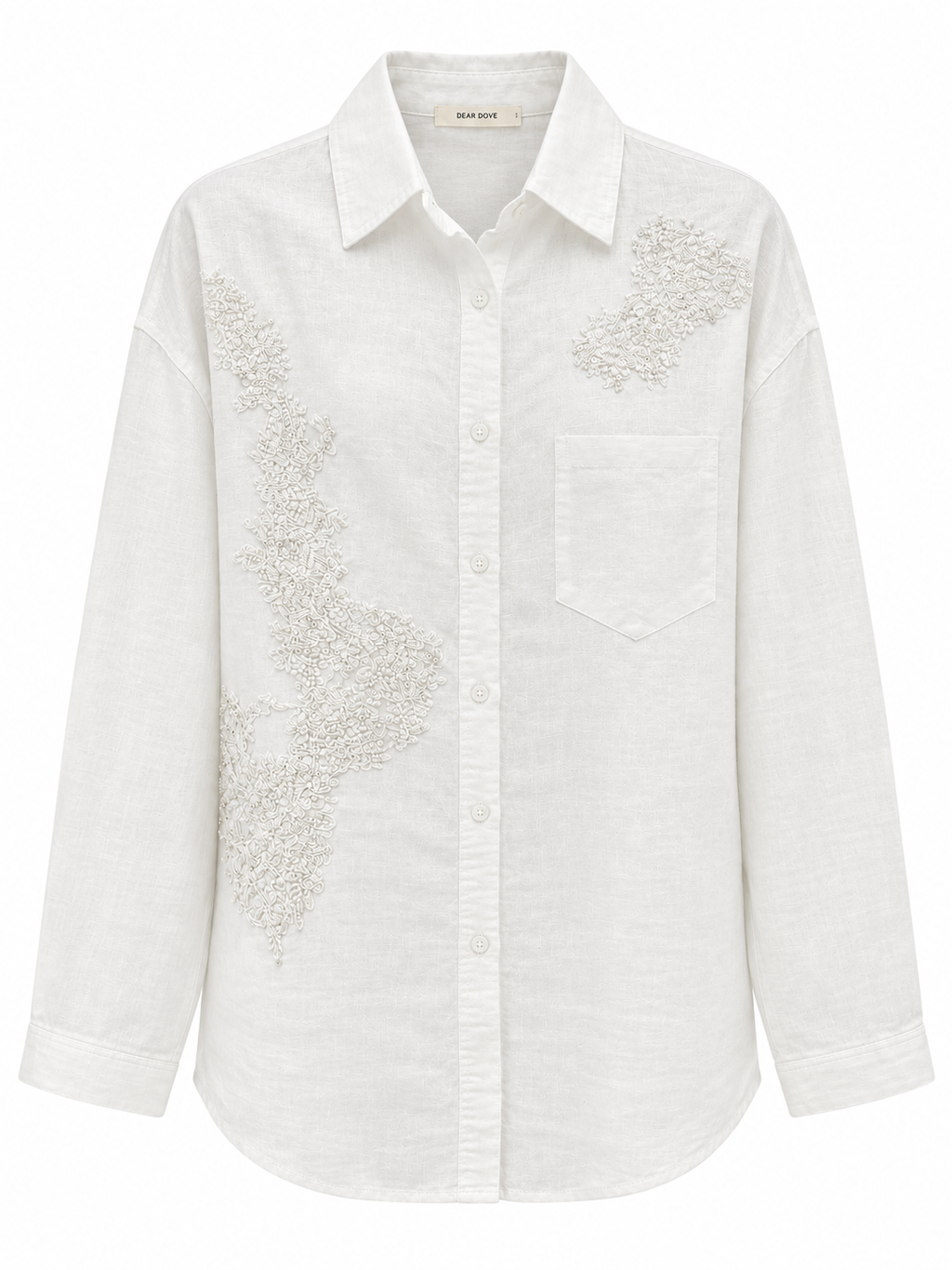 Celeste Embellished Linen Shirt