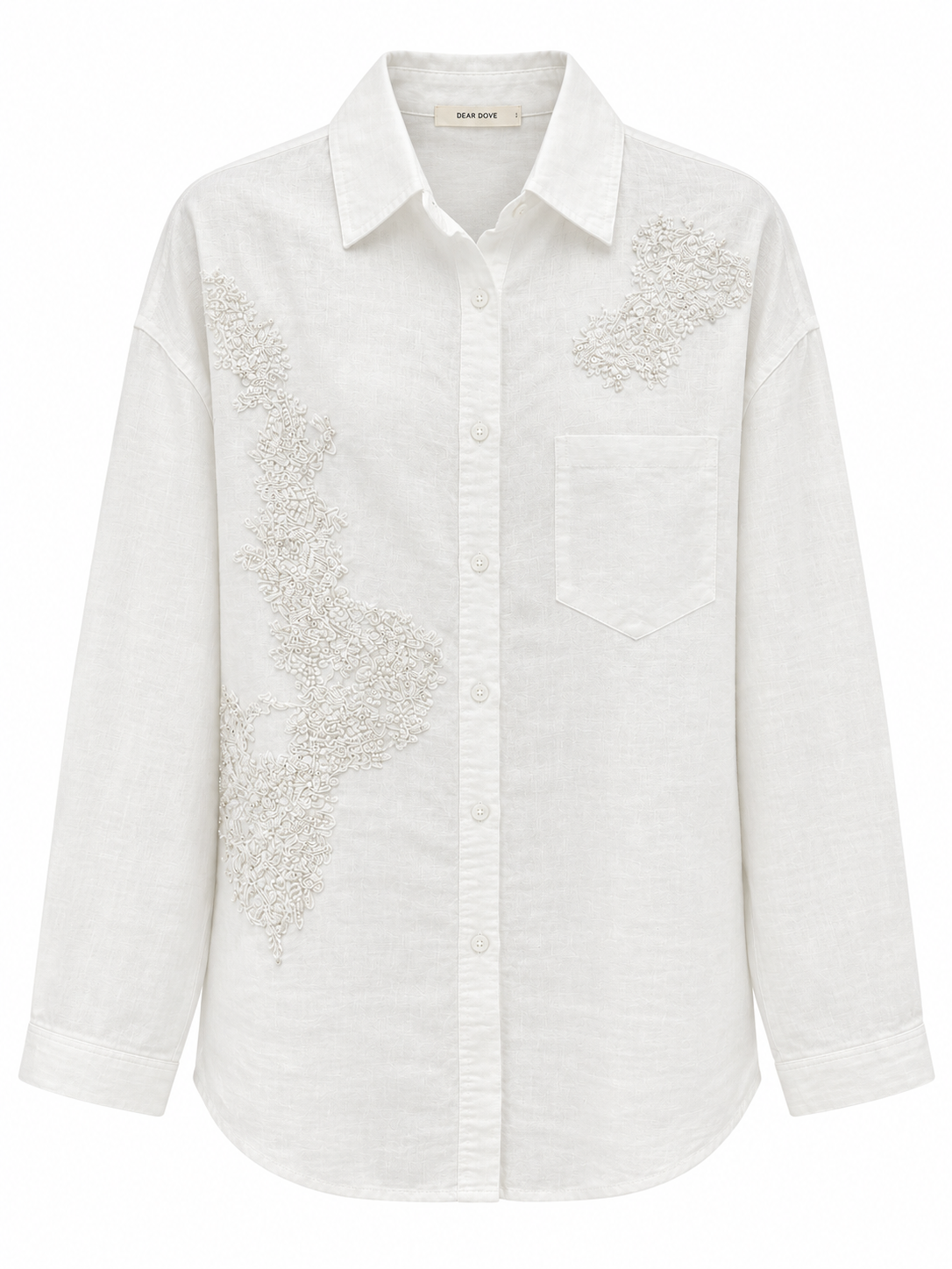 Celeste Embellished Linen Shirt