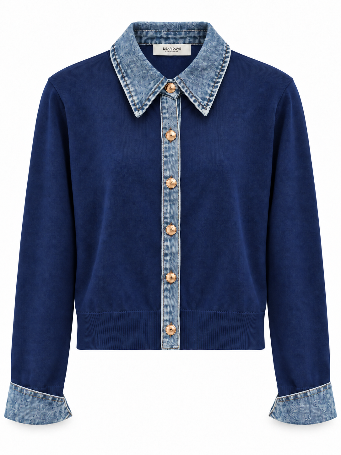 Spring Denim Knit Shirt