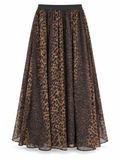 Leopard Print Chiffon Skirt