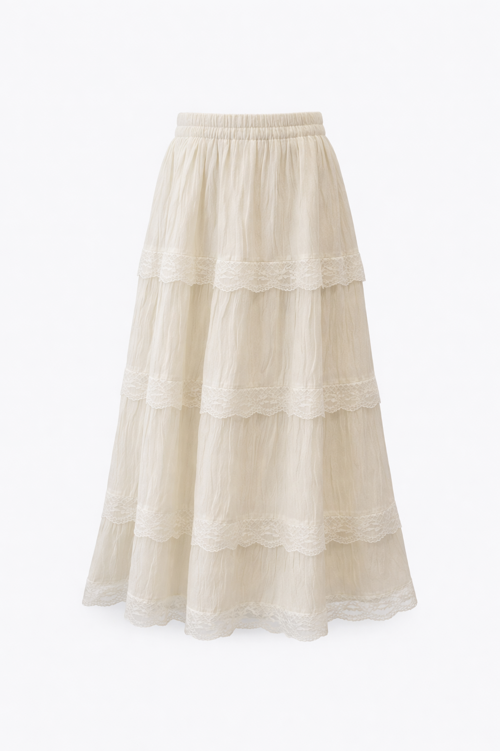 Velvet Lace Tiered Skirt