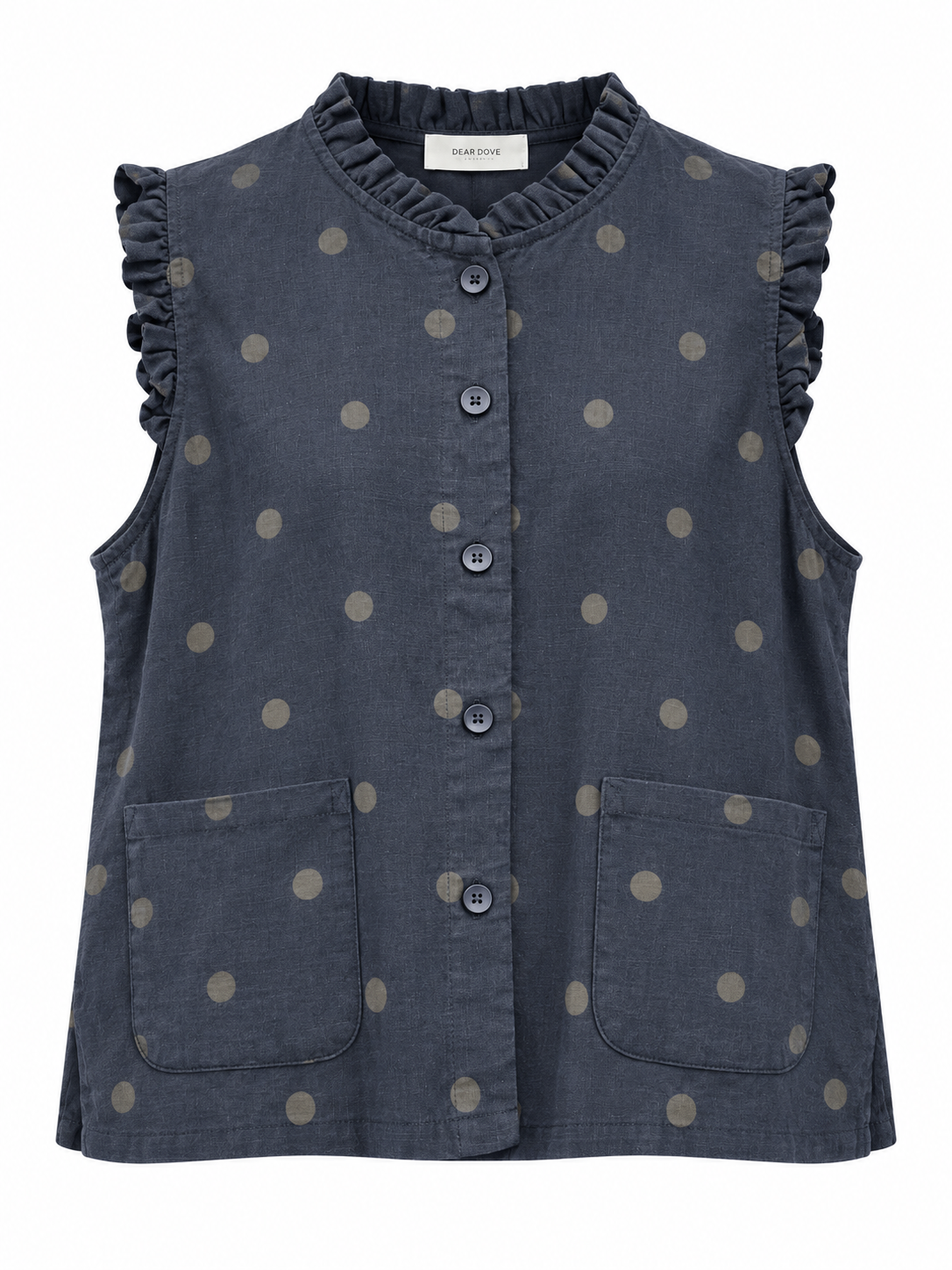 Ainslie Polkadot Linen Blouse