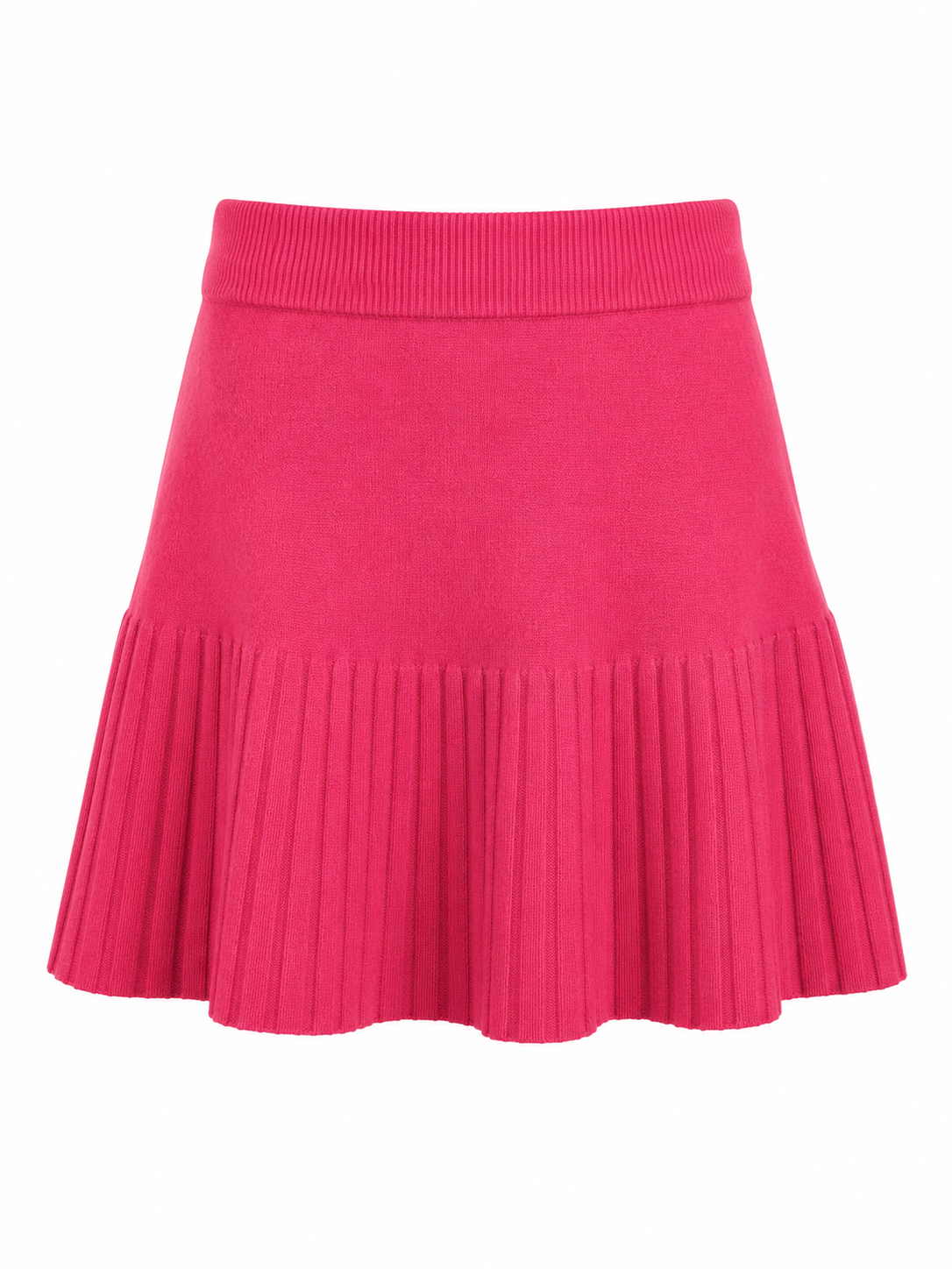 Pleated Knit Skirt