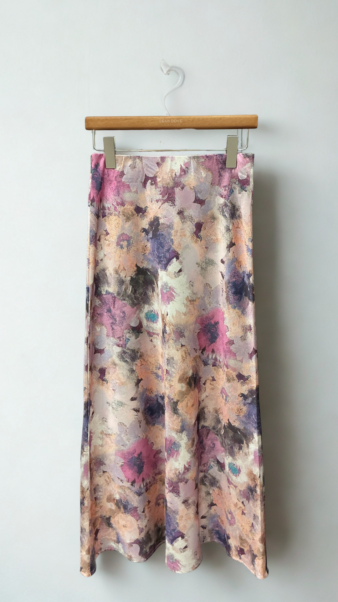 Floral Satin Skirt