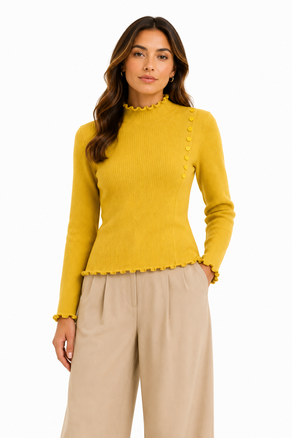 Button Up Fleece Mockneck