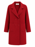 Cherry Long Felt Coat