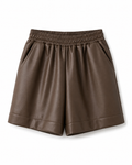 Chocolate Faux Leather Short