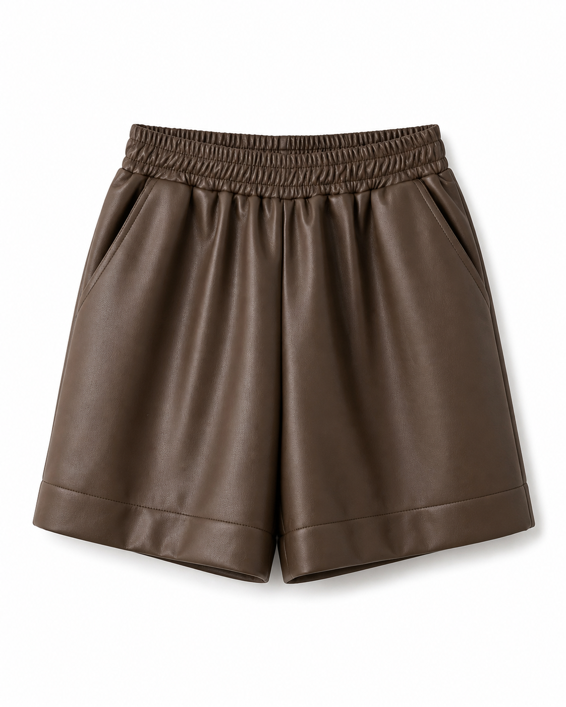 Chocolate Faux Leather Short