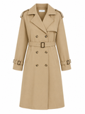 Megan Long Trench Coat with Quilted Lining