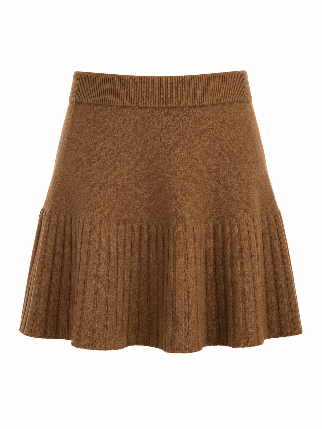 Pleated Knit Skirt
