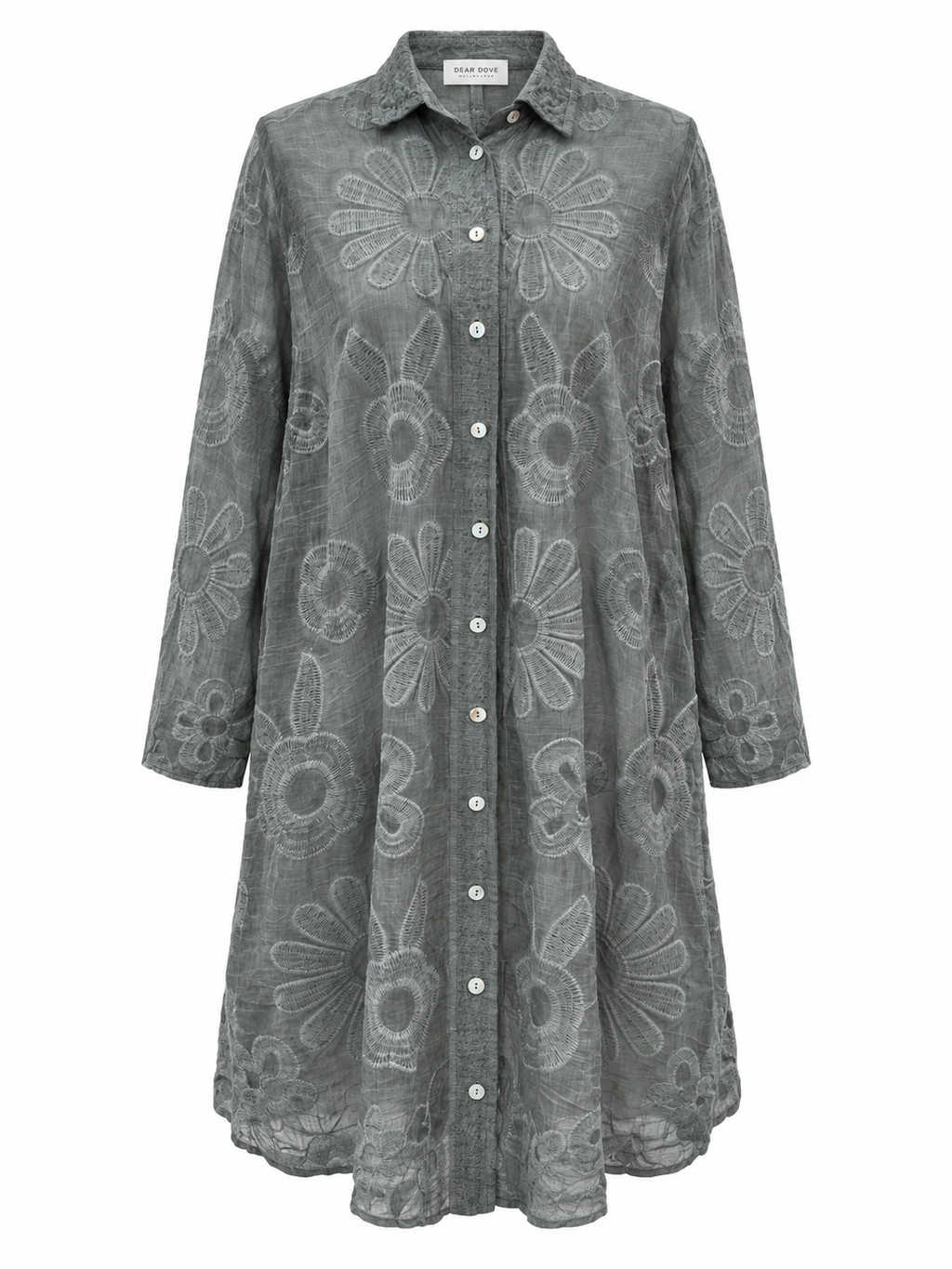 Carla Embroidered Cotton Shirt Dress