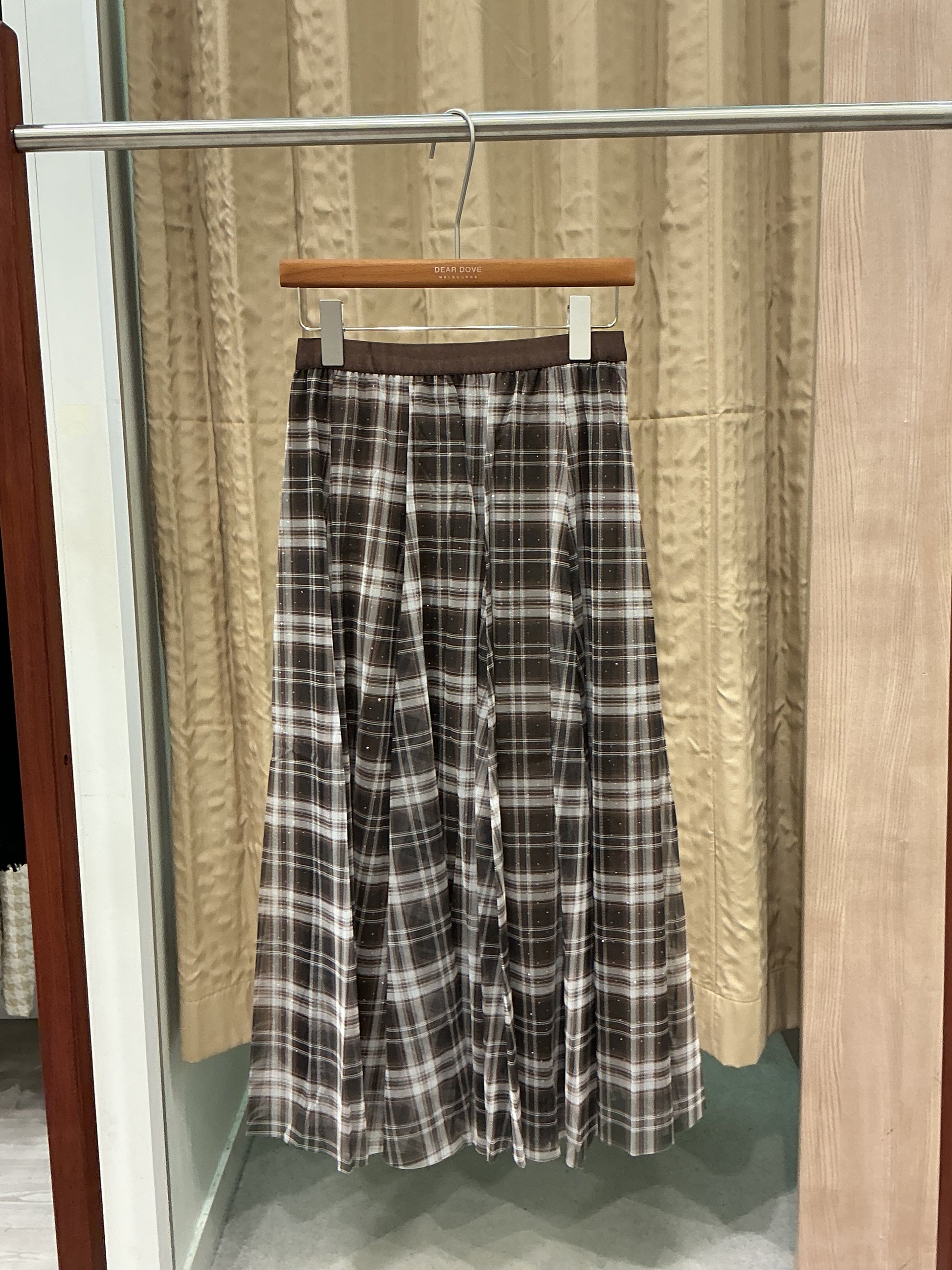 Mary Checked Tulle Skirt