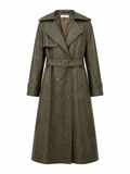 Vintage Faux Leather Trench Coat