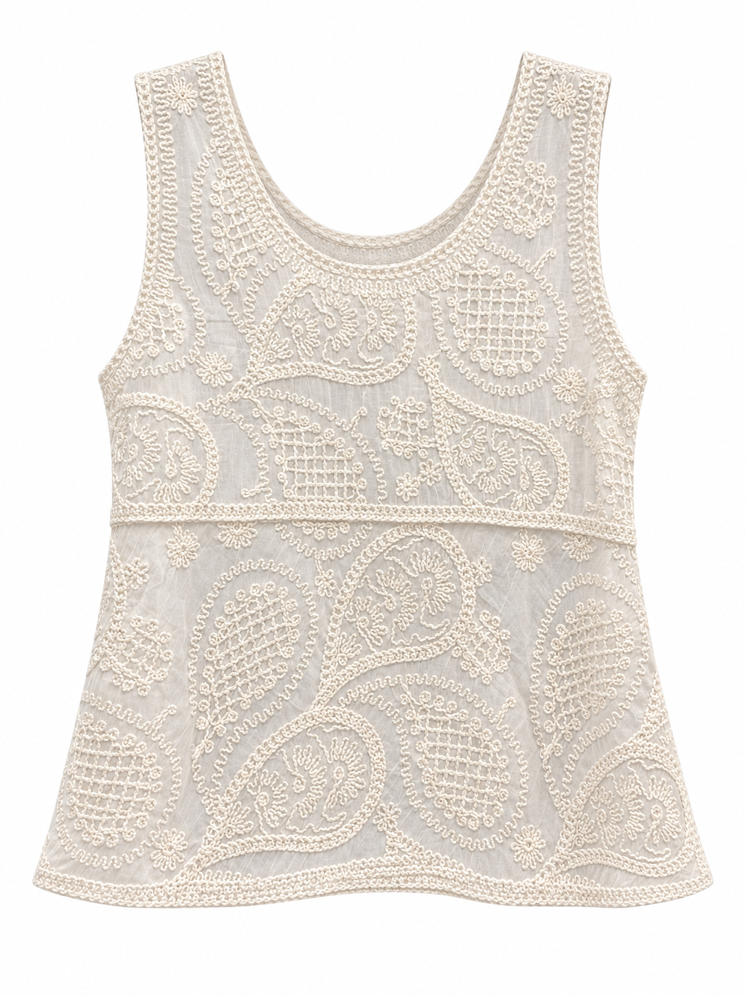 Aaliyah Cotton Embroidered Tank Top