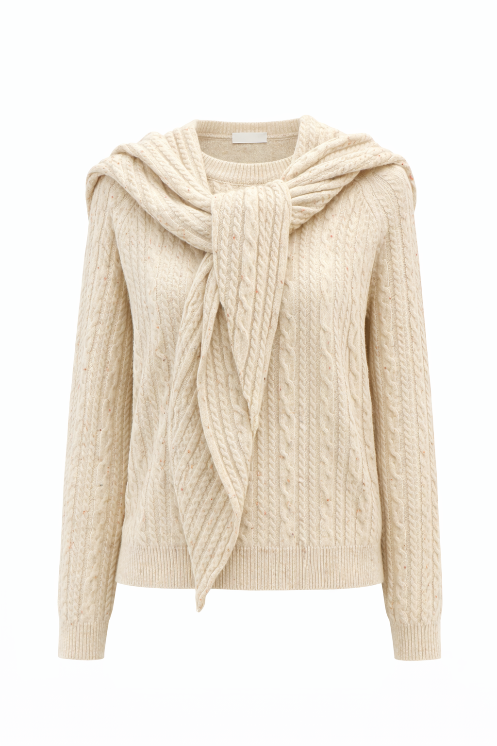 Confetti Cable Knit Jumper with Scarf