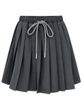 Sporty Pleated Mini Skirt