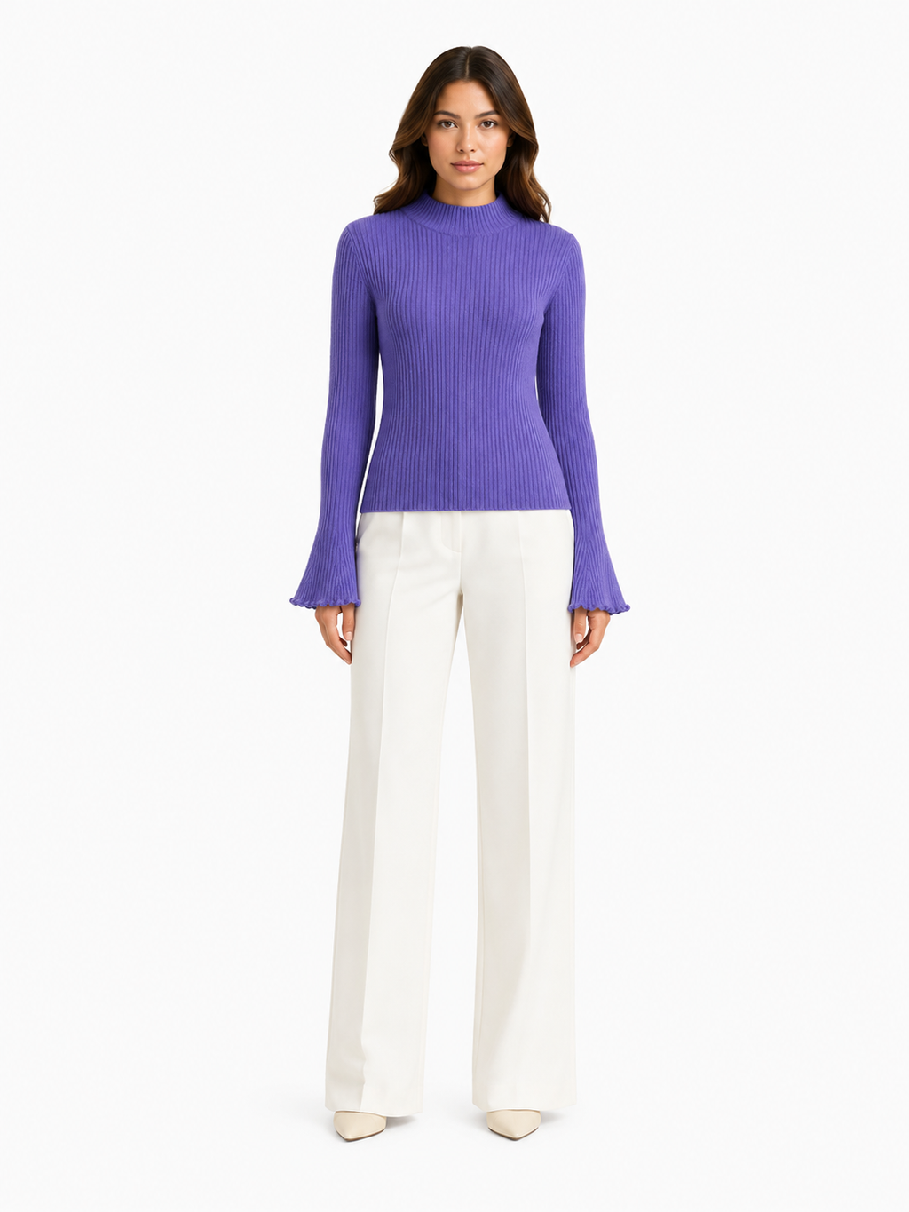 Bell Sleeve Knit Turtleneck