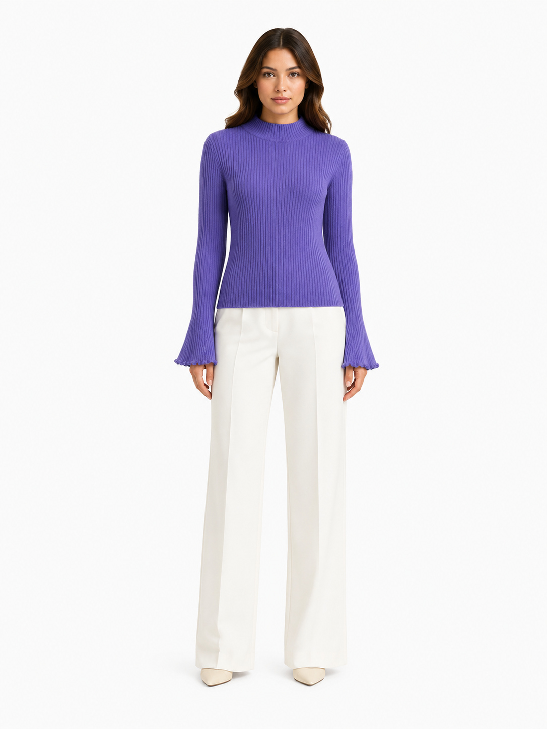 Bell Sleeve Knit Turtleneck