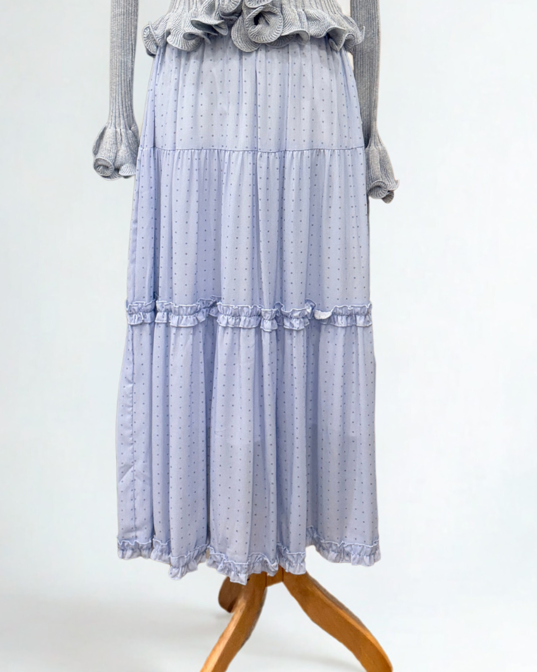 Flared Polkadot Skirt