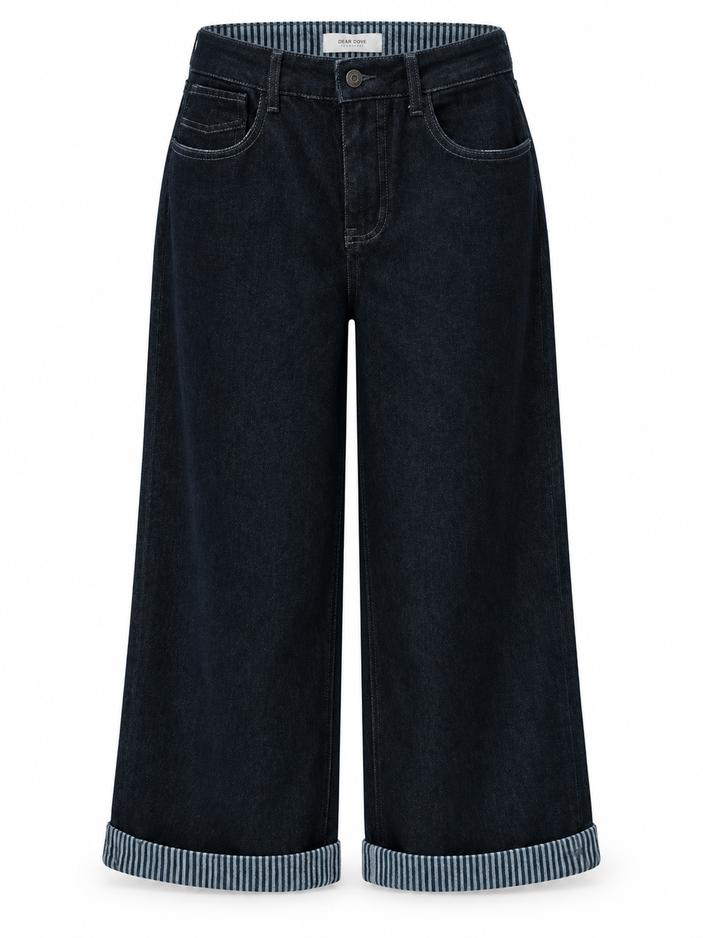 Harriet Wide Leg Cuff Jeans