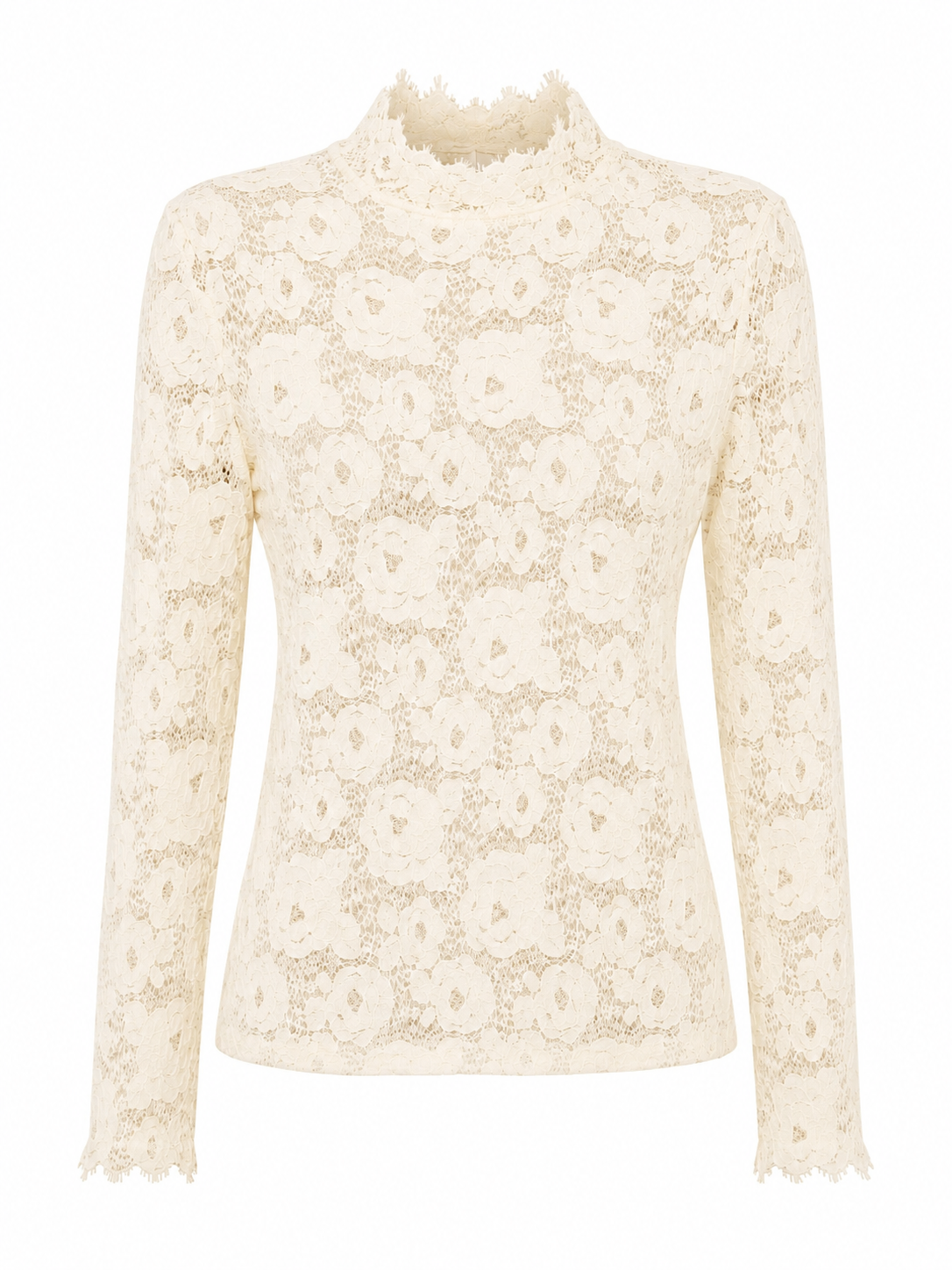 Rose Lace Turtleneck