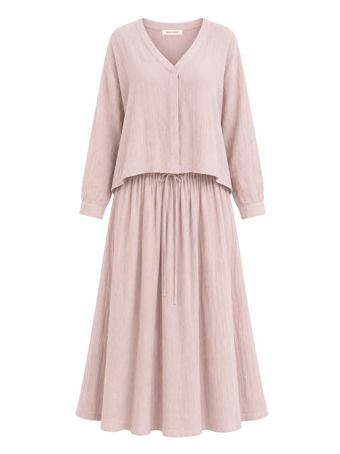 Shania V-Neck Blouse and Skirt Set