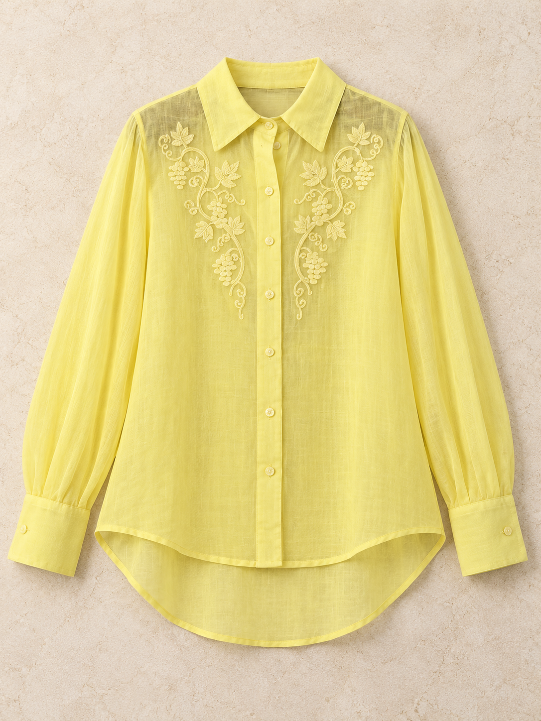 Elise Embroidered Linen Shirt