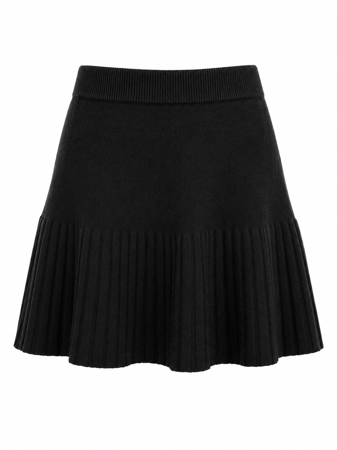 Pleated Knit Skirt