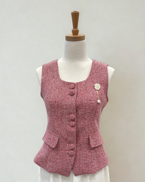 Angelina Tweed Vest