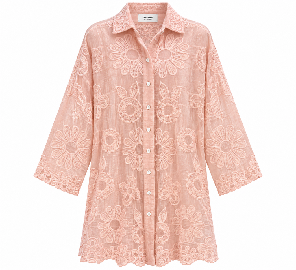 Carla Embroidered Cotton Shirt Dress