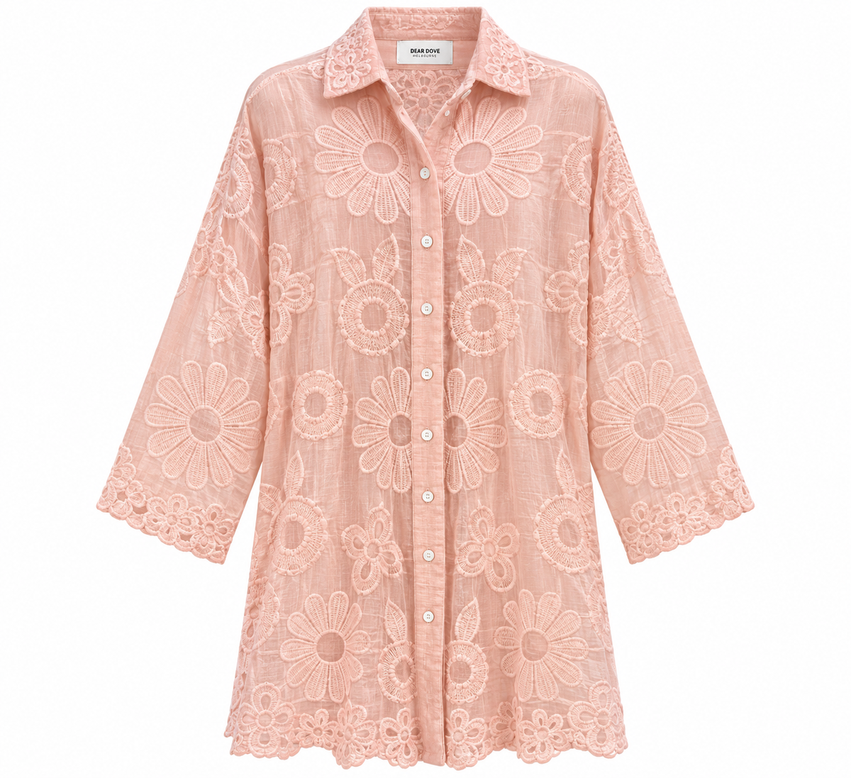 Carla Embroidered Cotton Shirt Dress