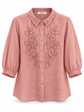 Eloise Embroidered Linen Shirt