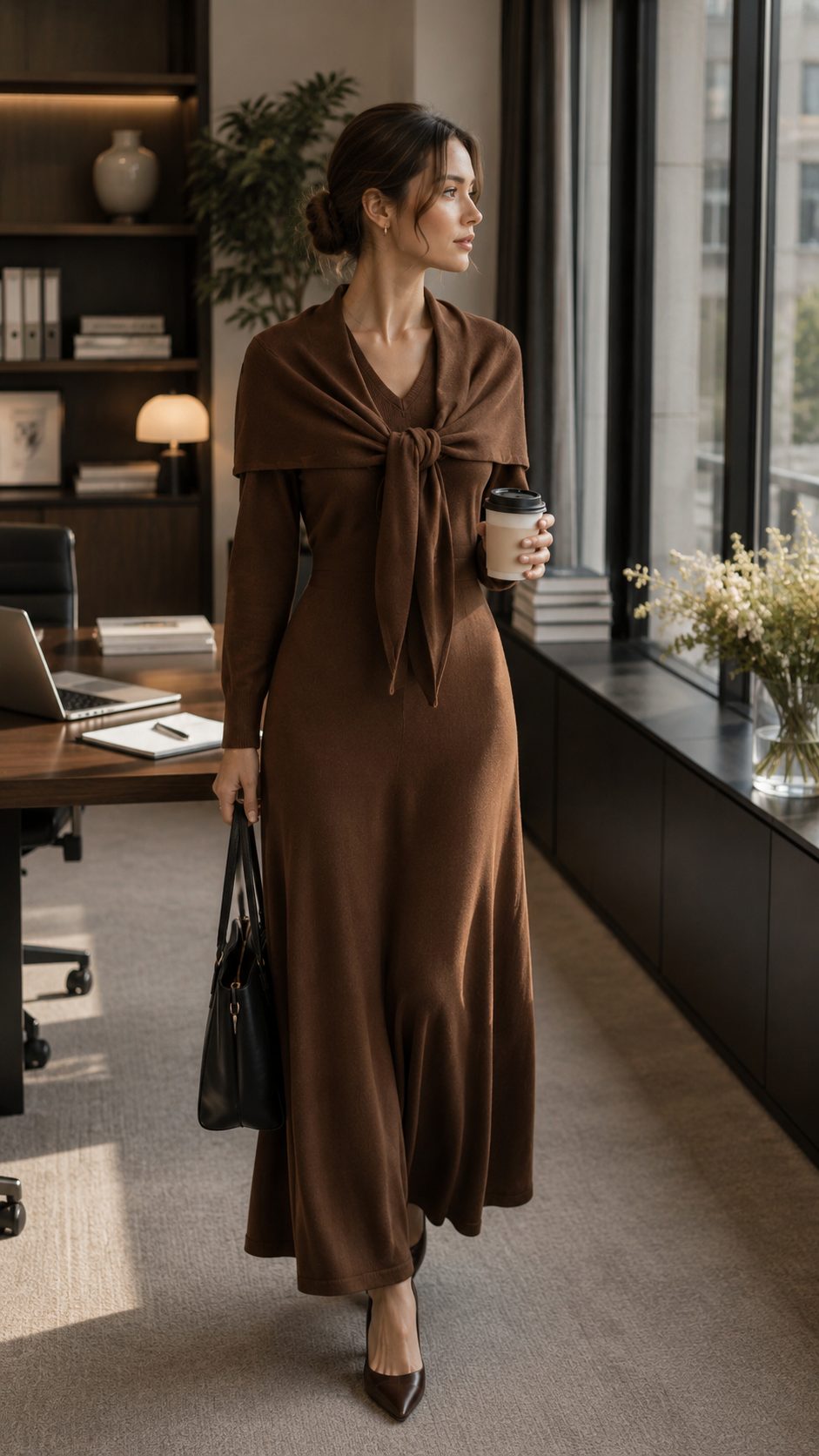 Belle Knit Dress and Scarf