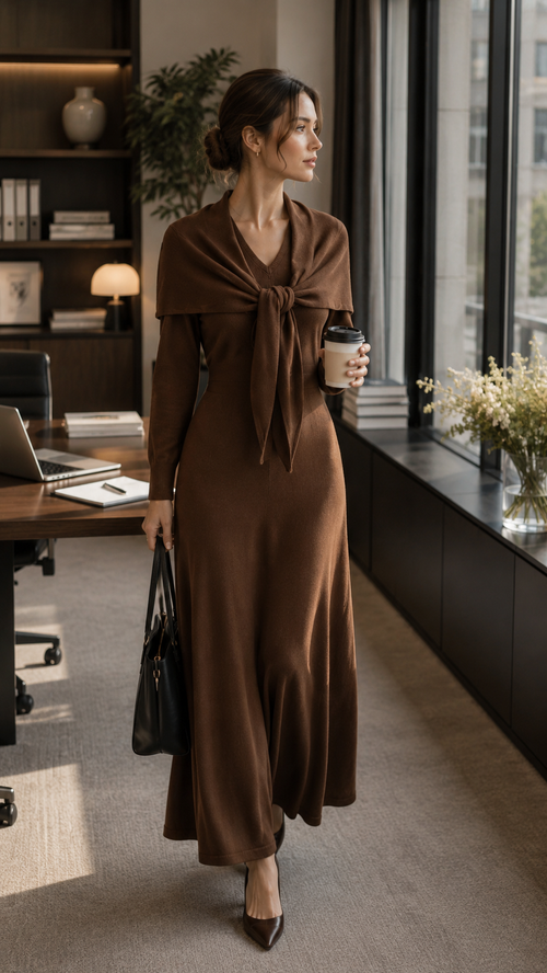 Belle Knit Dress and Scarf