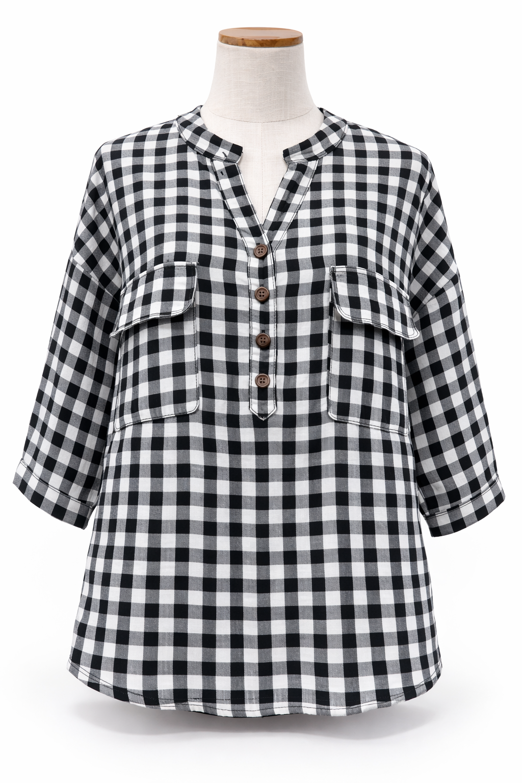 Lana Check Linen Blouse